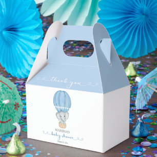 Bedankt Blue Elephant Baby Shower Bedankdoosjes
