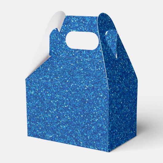 BEDANKT Blue Faux Glitter Bedankdoosjes (Achterkant)