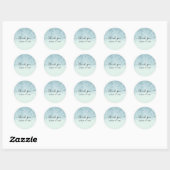 Bedankt Blue Glitter Ronde Sticker (Vel)