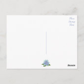 Bedankt Blue Lotus Flower Lace Briefkaart (Achterkant)