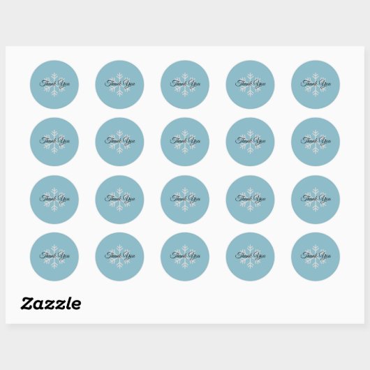 Bedankt Blue Pastel Minimalist Professional Ronde Sticker (Vel)