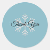 Bedankt Blue Pastel Minimalist Professional Ronde Sticker (Voorkant)