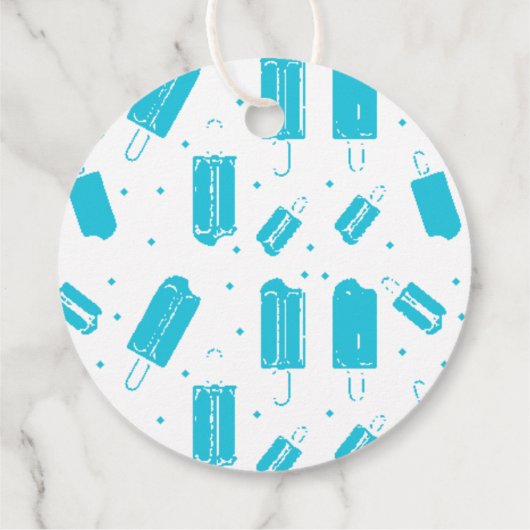 Bedankt - Blue Popsicles Bedankjes Labels (Achterkant)