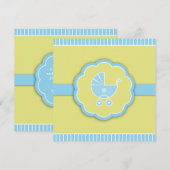 Bedankt Blue Shower wandelwagen Flat Kaart (Voorkant / Achterkant)