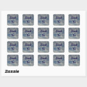Bedankt Blue Sky White Clouds Foto Vierkante Sticker (Vel)