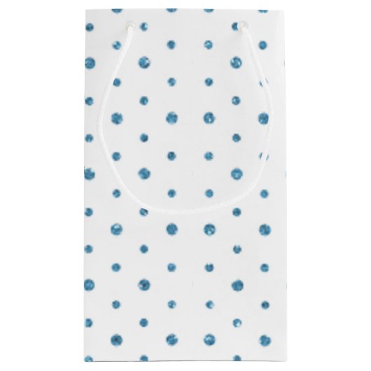 Bedankt Blue Sparkle Serif Text Dank je Klein Cadeauzakje (Achterkant)