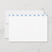 Bedankt Blue Waterverf Stripe Note Kaart Notitiekaartje (Achterkant)