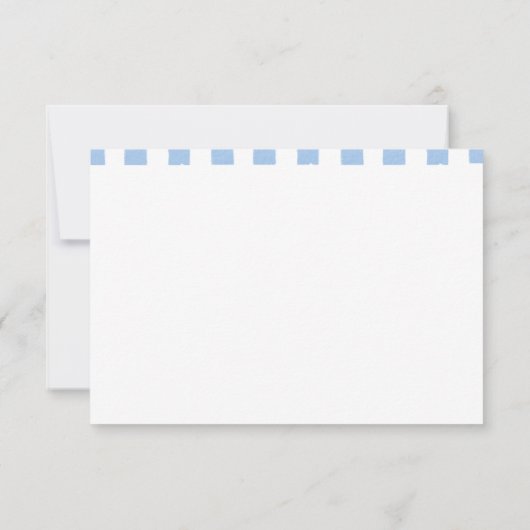 Bedankt Blue Waterverf Stripe Note Kaart Notitiekaartje (Achterkant)