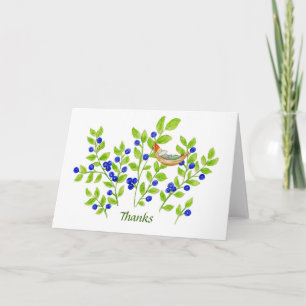 Bedankt Blueberry-kaart