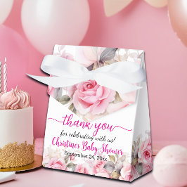 Bedankt Blush Rozen Baby shower Bedankdoosjes
