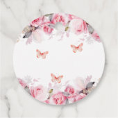 Bedankt Blush Rozen Baby shower Bedankjes Labels (Achterkant)