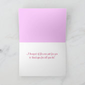 Bedankt boeket bloemen met gedicht (Binnen)