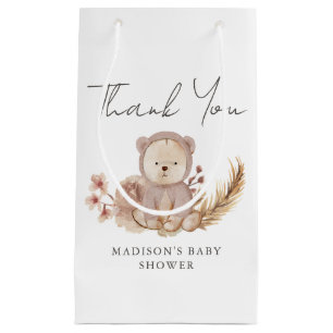 Bedankt Boho Botanisch Sweet Beer Baby shower Klein Cadeauzakje