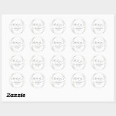 Bedankt Boho Greenery Wedding Ronde Sticker (Vel)