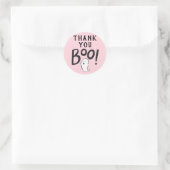 Bedankt Boo Baby shower Favor Ronde Sticker (Tas)
