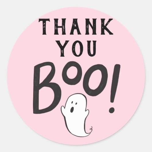 Bedankt Boo Baby shower Favor Ronde Sticker (Voorkant)