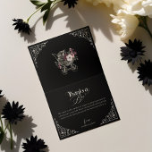 Bedankt Boo Gotisch Skelet Handen Hart Baby shower