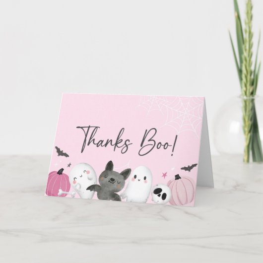 Bedankt Boo! Halloween bedankkaart (Voorkant)