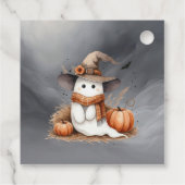 Bedankt BOO voor een Spooktacular Birthday Herfst Bedankjes Labels (Achterkant)