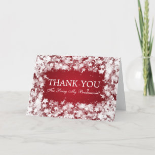 Bedankt Bridesmaid Dazzling Stars Red