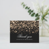 Bedankt Bridesmaid Gold Midnight Glam Briefkaart (Staand voorkant)