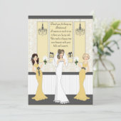 Bedankt Bridesmaid Kaart (Staand voorkant)