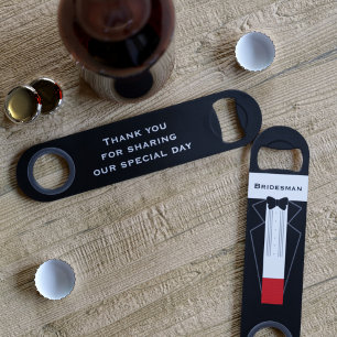 Bedankt Bridesman Tuxedo Wedding Bottle Opener Speed Flessenopener