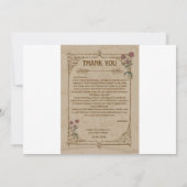 Bedankt brief aan een jeugdvriend (Achterkant)