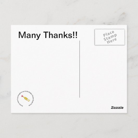 Bedankt briefkaart (Achterkant)