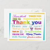 Bedankt Briefkaart (Voorkant / Achterkant)