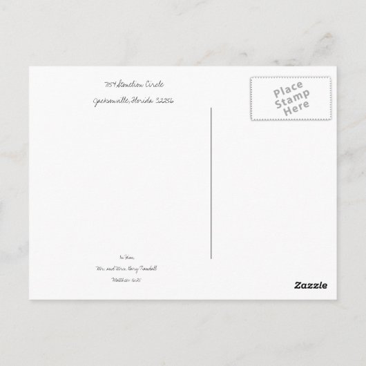 bedankt briefkaart (Achterkant)