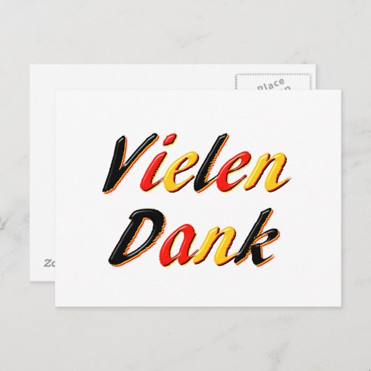 Bedankt Briefkaart (Voorkant / Achterkant)