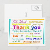 Bedankt Briefkaart - meertalig (Voorkant / Achterkant)