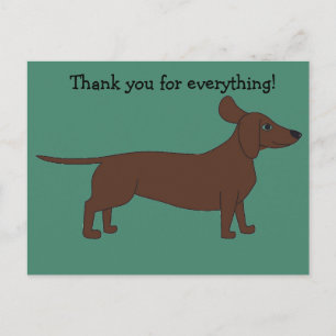 Bedankt Briefkaart met Dachshund