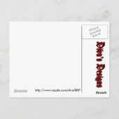 Bedankt Briefkaart - Red Plaid* (Achterkant)