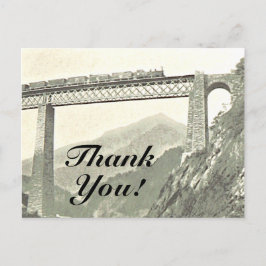 "Bedankt!", Briefkaart Train & Bridge