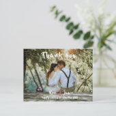 Bedankt Briefkaart voor de bruiloftsgasten (Staand voorkant)