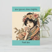 Bedankt Bright Gesture kaart (Staand voorkant)