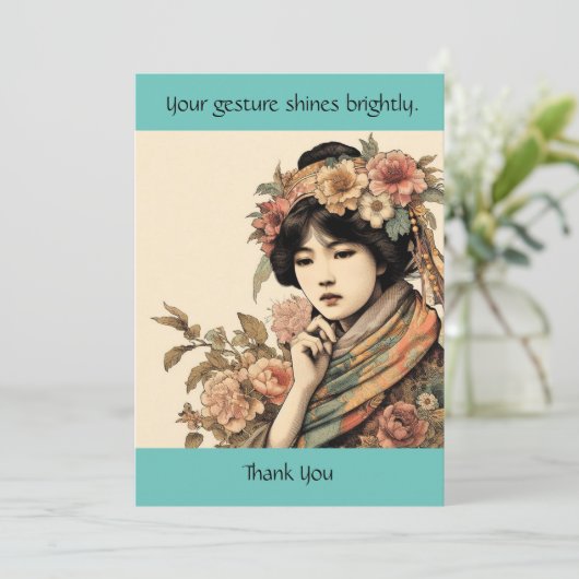 Bedankt Bright Gesture kaart (Staand voorkant)