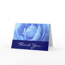 Bedankt, bruiloft, blauw roos