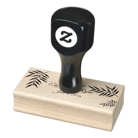 Bedankt, bruiloft, varens rubberstempel (Stempel)