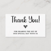 Bedankt bruiloft Vrijgezellenfeest Informatiekaartje (Voorkant)