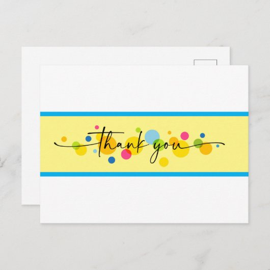 Bedankt Bubbles Briefkaart (Voorkant / Achterkant)