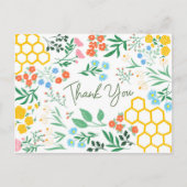 Bedankt Bumble Bee en Wild Flower Briefkaart (Voorkant)