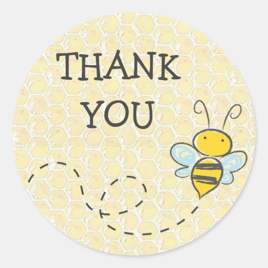 Bedankt Bumble Bee Sticker (Voorkant)