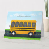 Bedankt Buschauffeur Aangepaste Schoolbus 12 Foto Kaart (Achterkant)