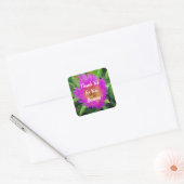 Bedankt Business Flower Klantwaardering Vierkante Sticker (Envelop)