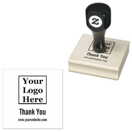 Bedankt Business Logo en website Sjabloon Rubberstempel