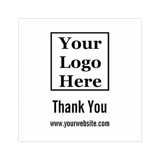 Bedankt Business Logo en website Sjabloon Rubberstempel (Afrduk)