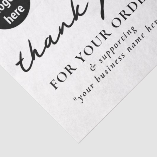 Bedankt Business Packaging Logo QR Code Tissuepapier (Detail)